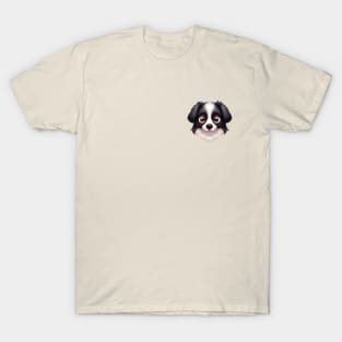 Small Version - Charming Border Collie Art T-Shirt